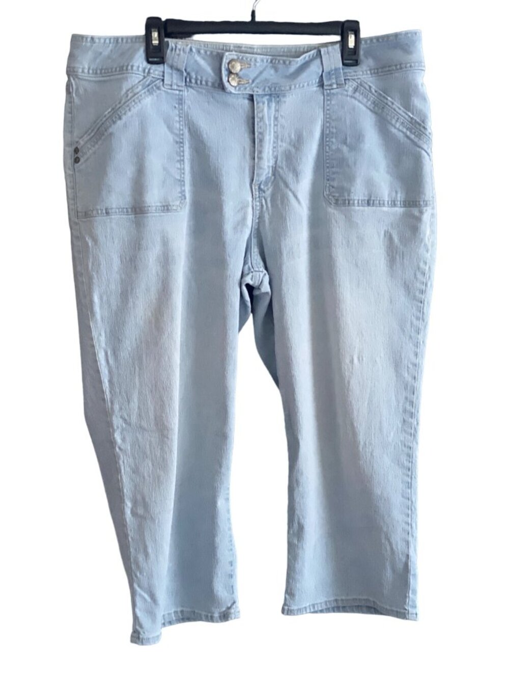Fashion Bug Denim Jeans Cropped Light Blue Women Plus 22